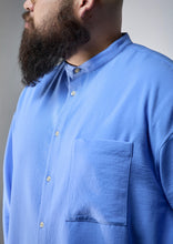 画像をギャラリービューアに読み込む, 【即納商品 7/25(土)19:00-発売】STRETCH AIR BAND COLLAR SHIRT BLUE