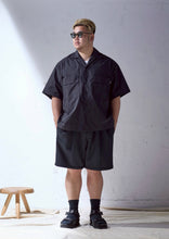 画像をギャラリービューアに読み込む, LIGHT CLEAN TECH OPEN COLLAR SHIRT BLACK