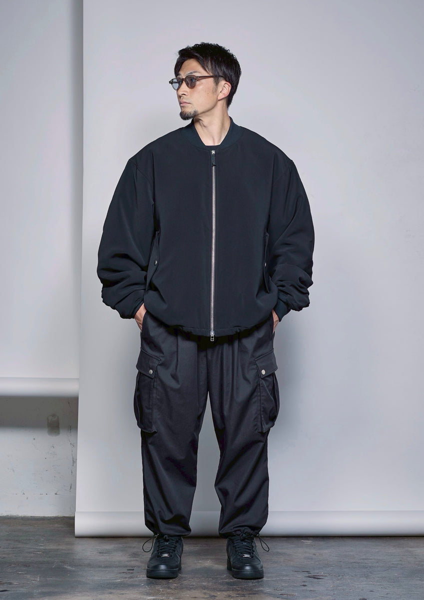 ジャケット・アウター carorie STRETCH DOUBLE CLOTH MA-1 KHAKI STRETCH DOUBLE CLOTH MA-1 BLACK – carorie