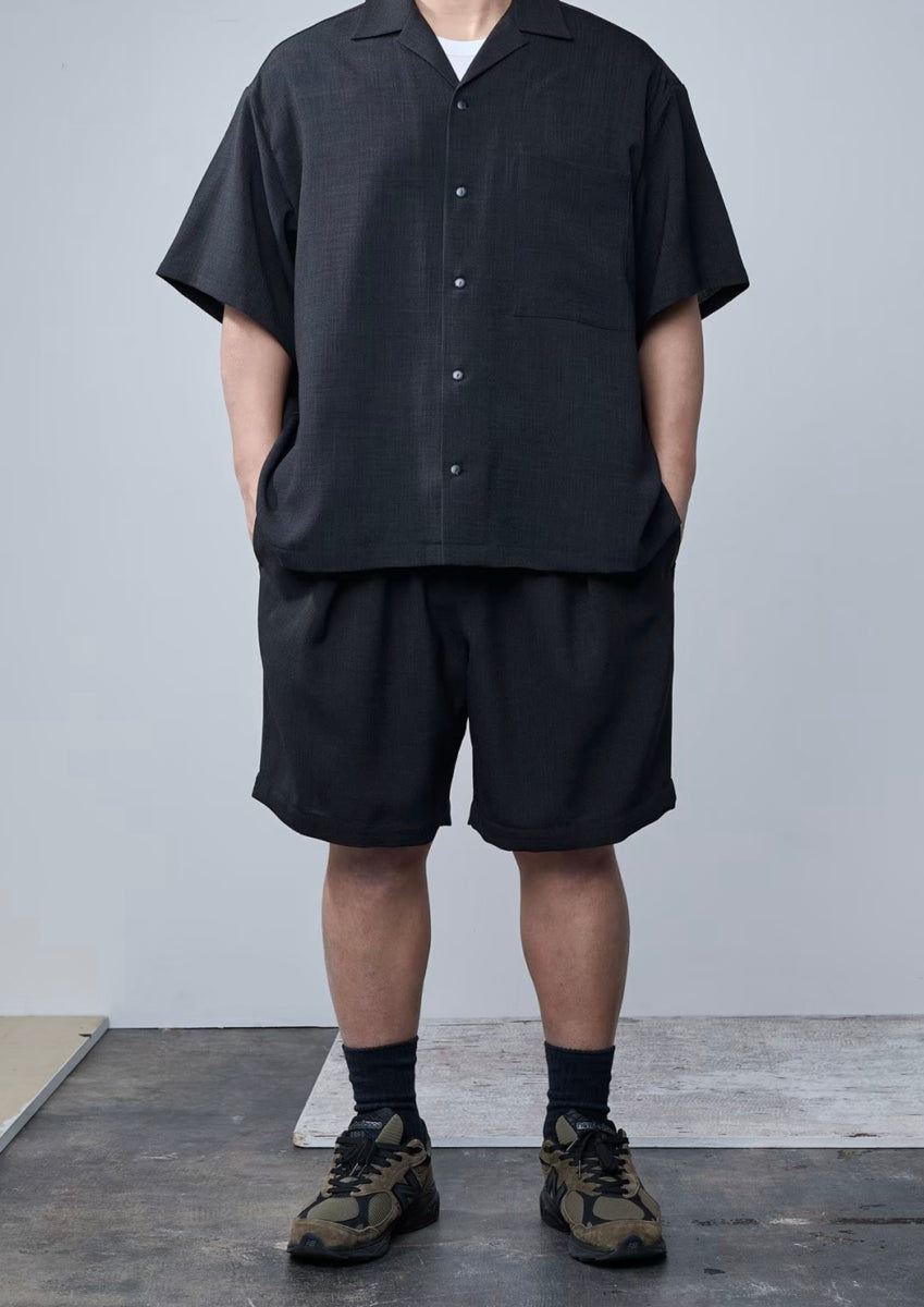 LINEN LIKE SHORTS BLACK – carorie