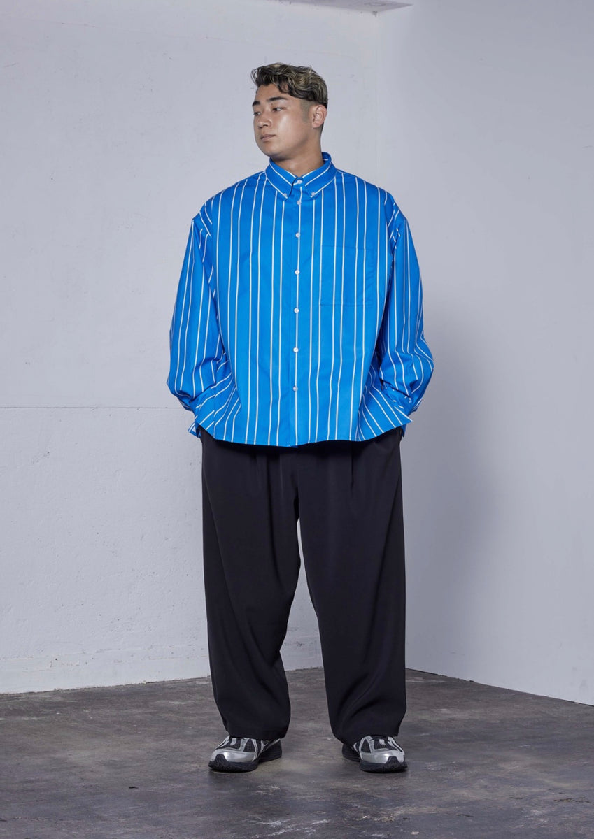 carorie BIG STRIPE SHIRT BLUE Lサイズ BIG STRIPE SHIRT ROYALBLUE – carorie