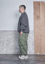 画像をギャラリービューアに読み込む, CREW NECK BIG RIB KNIT CHARCOAL