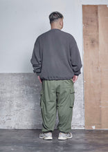 画像をギャラリービューアに読み込む, CREW NECK BIG RIB KNIT CHARCOAL