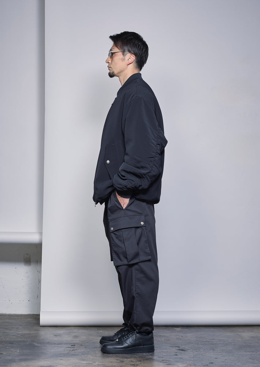 STRETCH DOUBLE CLOTH MA-1 BLACK – carorie