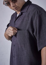 画像をギャラリービューアに読み込む, LINEN LIKE OPEN COLLAR SHIRT CHARCOAL