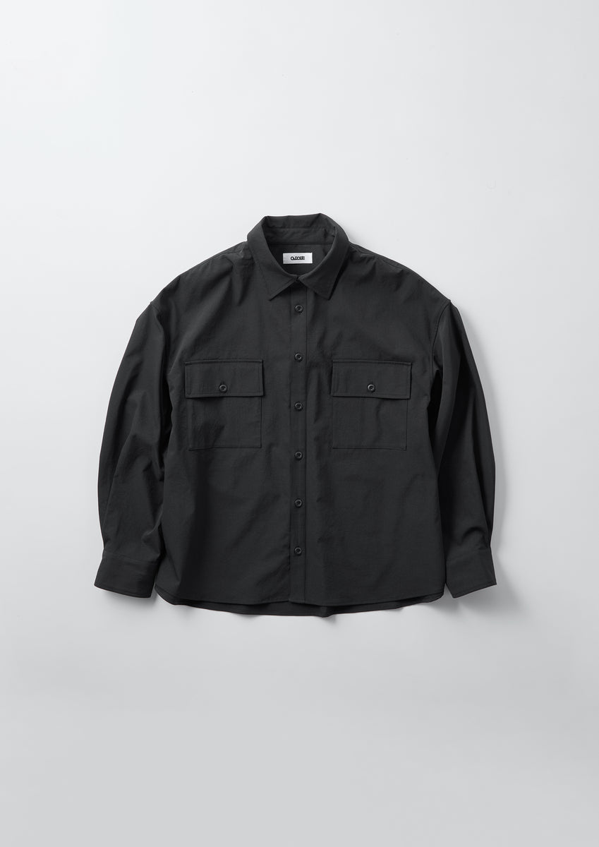 RIPSTOP MILITARY SHIRT JACKET BLACK – carorie