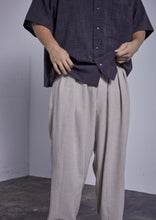 画像をギャラリービューアに読み込む, LINEN LIKE WIDE PANTS CHARCOAL