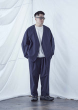 画像をギャラリービューアに読み込む, CLEAN TECH TWILL COLLARLESS JACKET NAVY