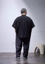 画像をギャラリービューアに読み込む, LINEN LIKE BAND COLLAR S/S SHIRT BLACK