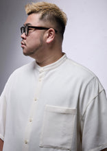 画像をギャラリービューアに読み込む, LINEN LIKE BAND COLLAR S/S SHIRT BLACK
