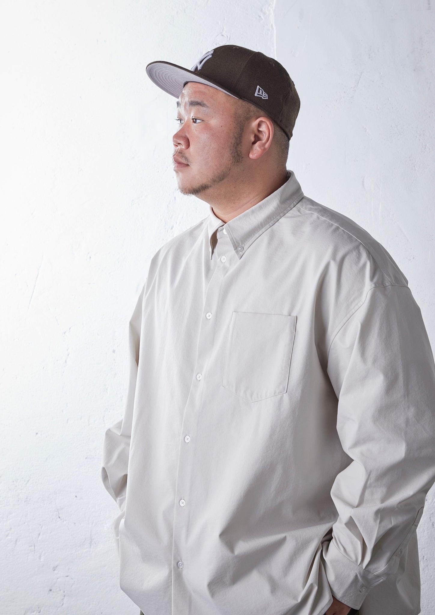 carorie clean tech twill relax shirt 黒L