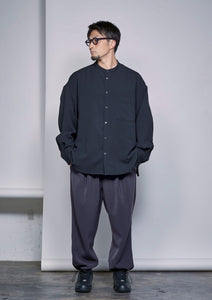 【数量限定･予約商品 7/17(木)19:00-発売】STRETCH AIR BAND COLLAR SHIRT BLACK