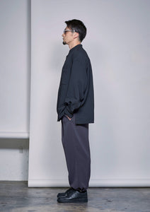 【数量限定･予約商品 7/17(木)19:00-発売】STRETCH AIR BAND COLLAR SHIRT BLACK