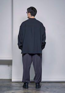 【数量限定･予約商品 7/17(木)19:00-発売】STRETCH AIR BAND COLLAR SHIRT BLACK