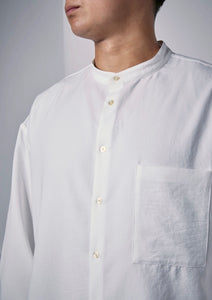 【数量限定･予約商品 7/17(木)19:00-発売】STRETCH AIR BAND COLLAR SHIRT BLACK