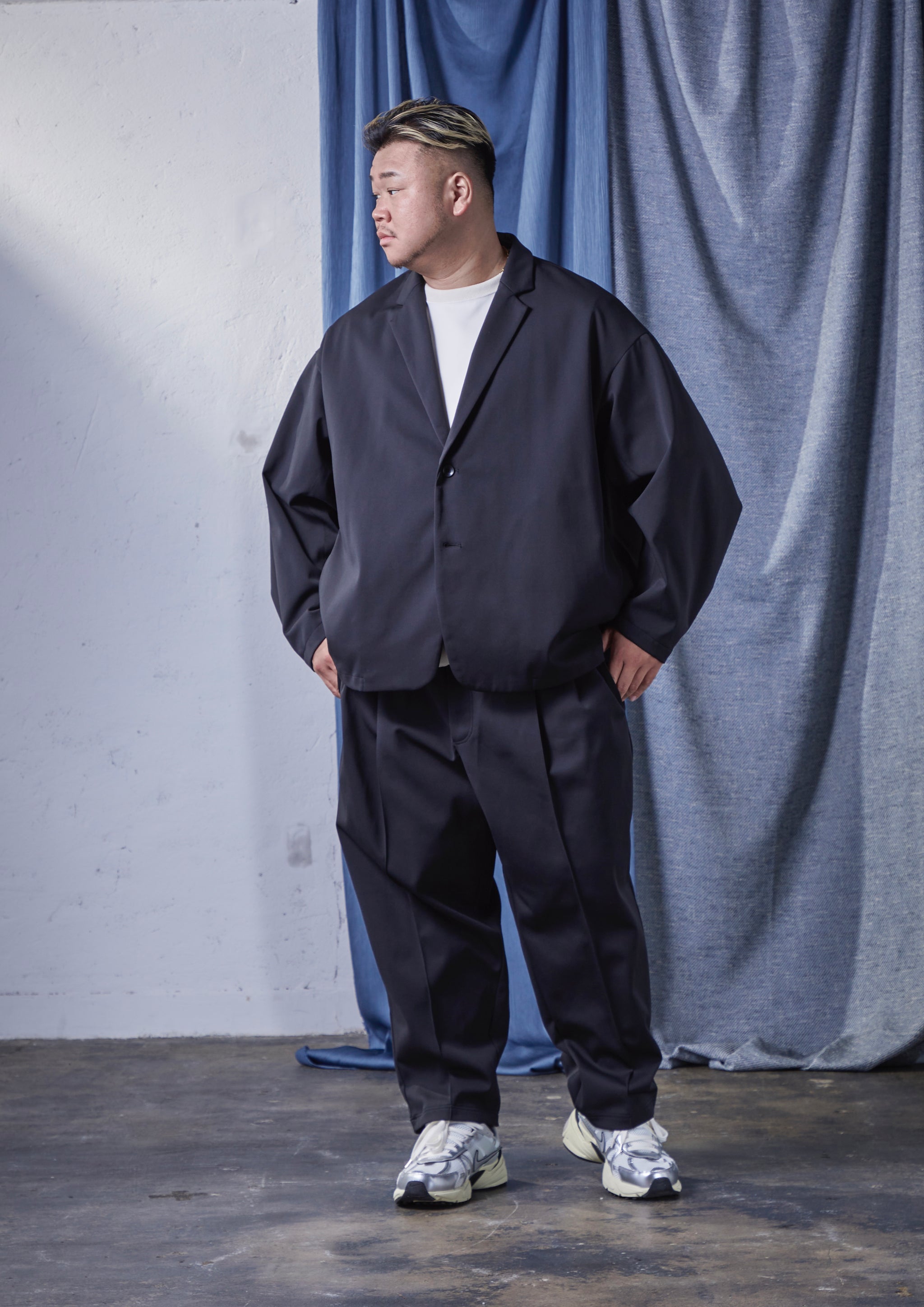 M*u様 carorie HEAVY PONTE POLO Ⅱ GREY L Quarter-Zip Polo - Cool