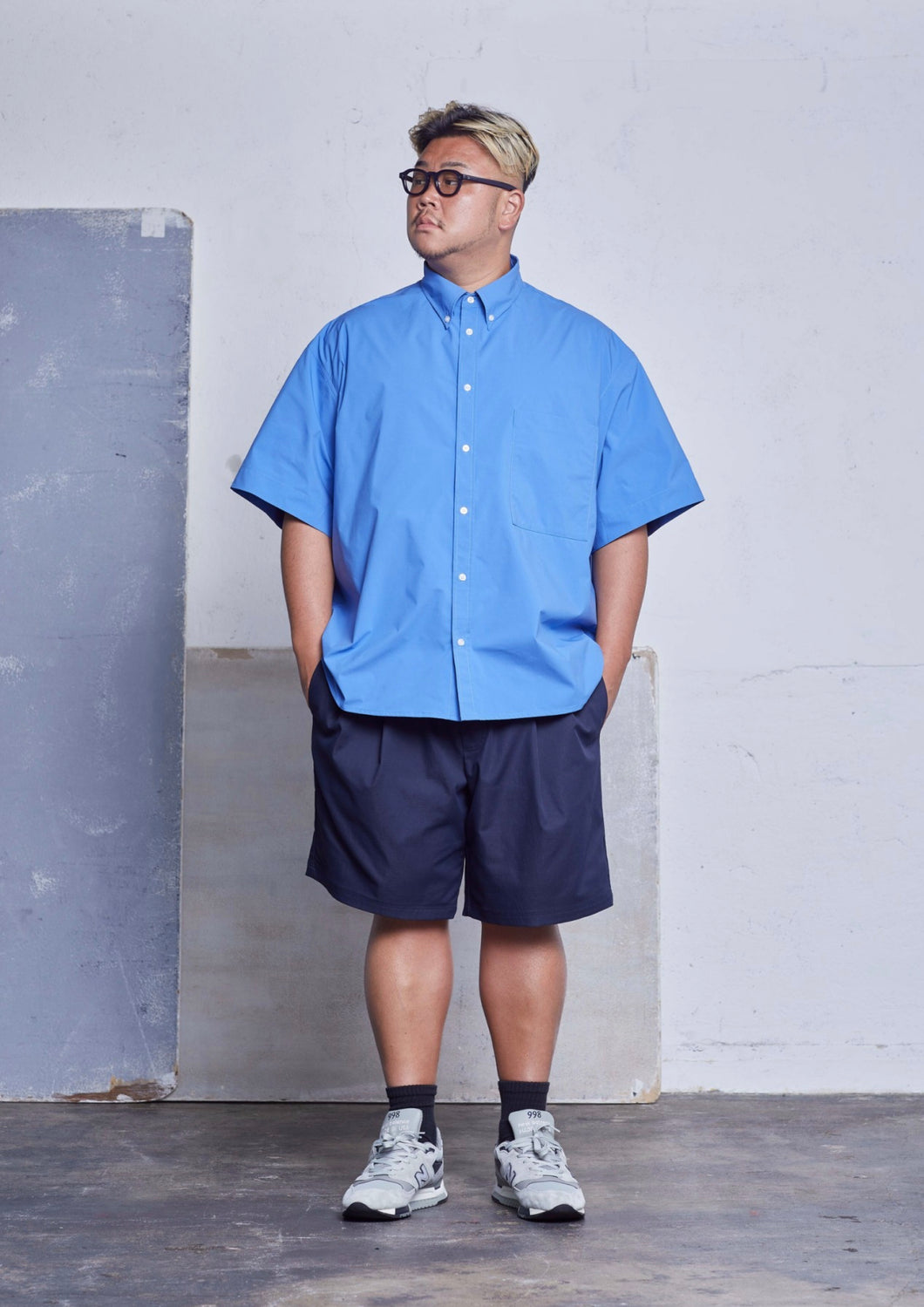 【数量限定･予約商品 1/23(木)19:00-発売】LIGHT CLEAN TECH TWILL S/S SHIRT BLUE