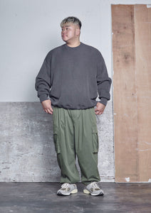 【予約商品 10/24(木)19:00-発売】CREW NECK BIG RIB KNIT CHARCOAL