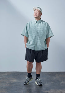 SEER SUCKER S/S SHIRT GREEN