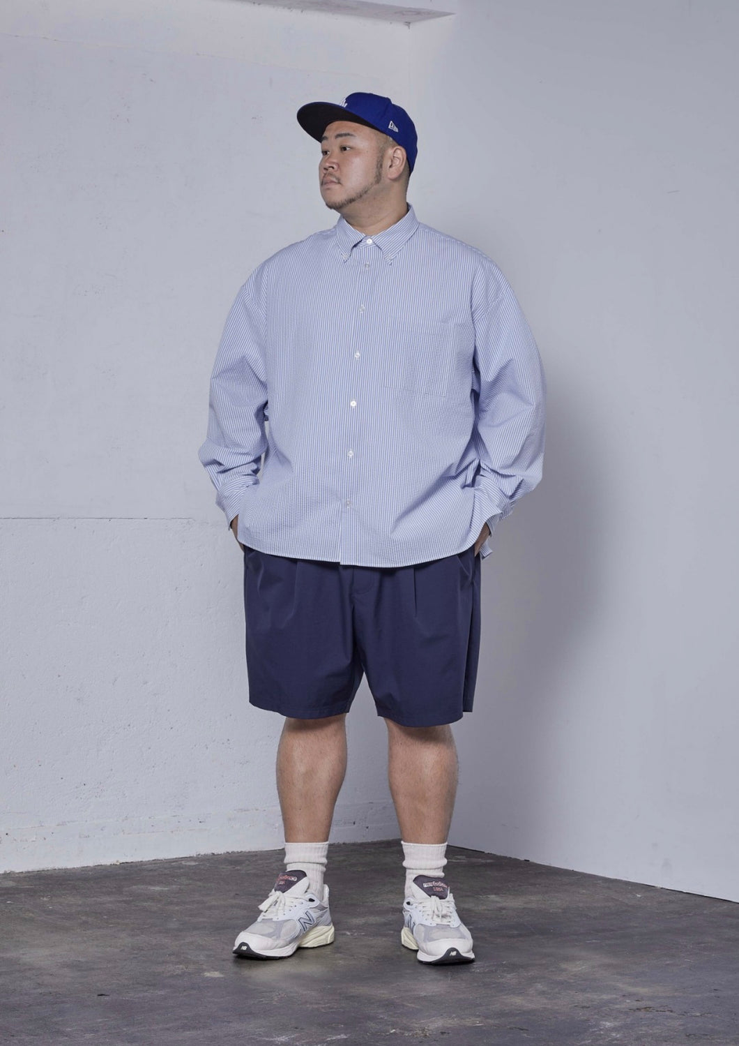 【予約商品 12/5(木)19:00-発売】SEER SUCKER RELAX L/S SHIRT BLUE