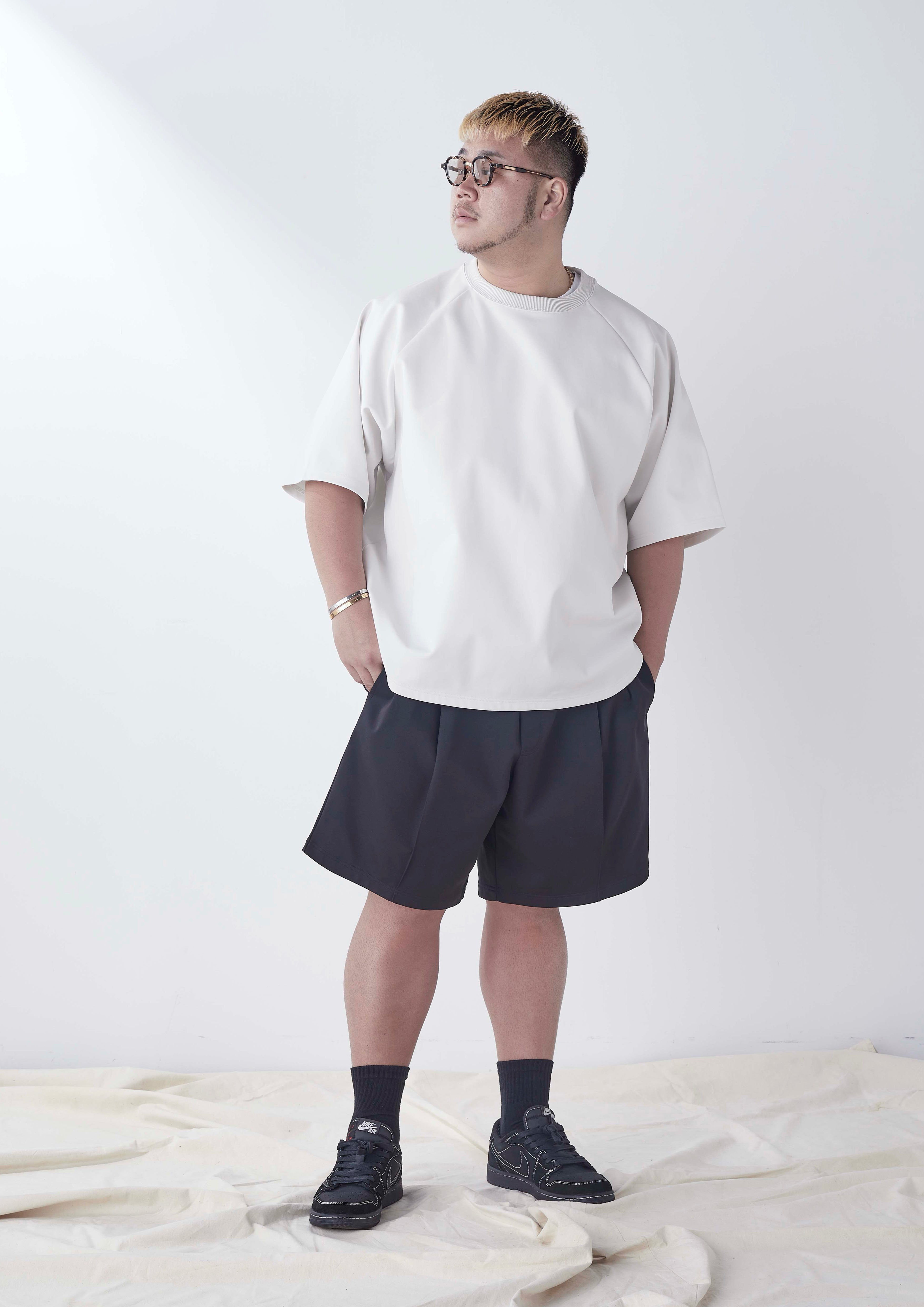 HEAVY PONTE RAGLAN T-SHIRT ECRU – carorie