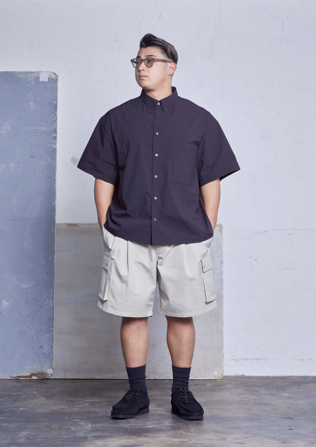 【数量限定･予約商品 1/23(木)19:00-発売】LIGHT CLEAN TECH TWILL S/S SHIRT BLACK