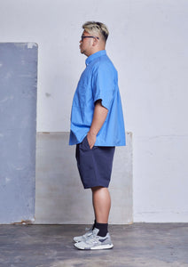 【数量限定･予約商品 1/23(木)19:00-発売】LIGHT CLEAN TECH TWILL S/S SHIRT BLUE