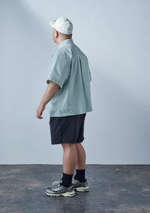 SEER SUCKER S/S SHIRT GREEN