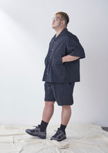 画像をギャラリービューアに読み込む, SO STRETCH NYLON OPEN COLLAR SHIRT BLACK
