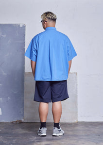 【数量限定･予約商品 1/23(木)19:00-発売】LIGHT CLEAN TECH TWILL S/S SHIRT BLUE