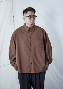 【予約商品 7/25(木)19:00-発売】WOOL LIKE RELAX SHIRT CAMEL