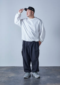 CLEAN TECH TWILL LONG T-SHIRT II WHITE