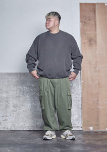 【予約商品 10/24(木)19:00-発売】CREW NECK BIG RIB KNIT CHARCOAL