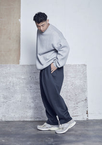 LIGHT PONTE TAPERED PANTS BLACK