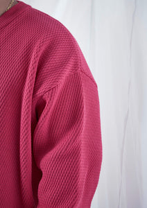 HEAVY WEIGHT THERMAL KNIT PINK