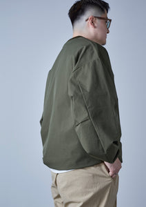 CLEAN TECH TWILL LONG T-SHIRT II KHAKI