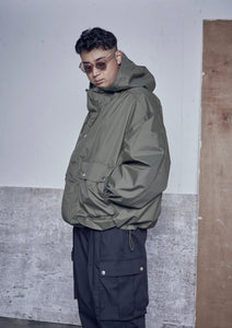 【予約商品 10/17(木)19:00-発売】OVER SIZE SHELL JACKET KHAKI