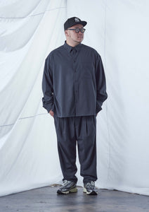 【予約商品 7/25(木)19:00-発売】WOOL LIKE TAPERED PANTS GREY