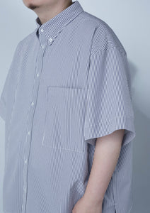 SEER SUCKER S/S SHIRT GREEN