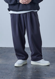 STRETCH DOUBLE CLOTH WIDE PANTS GREY