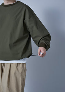 CLEAN TECH TWILL LONG T-SHIRT II KHAKI