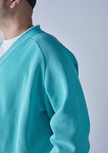 HEAVY WEIGHT KNIT CARDIGAN TURQUOISE