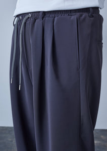 STRETCH DOUBLE CLOTH WIDE PANTS GREY