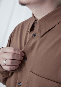 WOOL LIKE RELAX SHIRT CAMEL