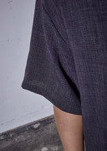 画像をギャラリービューアに読み込む, 【予約商品 12/19(木)19:00-発売】LINEN LIKE OPEN COLLAR SHIRT CHARCOAL
