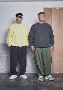 【予約商品 10/24(木)19:00-発売】CREW NECK BIG RIB KNIT YELLOW