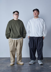 CLEAN TECH TWILL LONG T-SHIRT II KHAKI