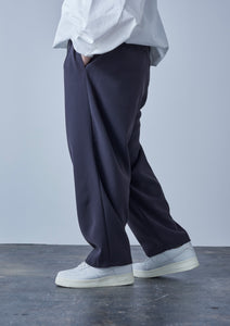 STRETCH DOUBLE CLOTH WIDE PANTS GREY