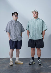 SEER SUCKER S/S SHIRT GREEN