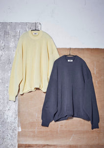 【予約商品 10/24(木)19:00-発売】CREW NECK BIG RIB KNIT CHARCOAL